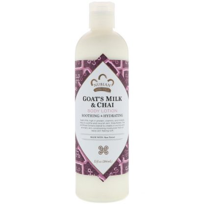 NUBIAN HERITAGE, BODY LOTION, GOAT'S MILK & CHAI, 13 FL OZ / 384ml