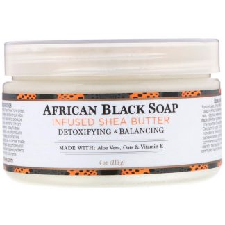 NUBIAN HERITAGE, AFRICAN BLACK SOAP INFUSED SHEA BUTTER, 4 OZ / 113g