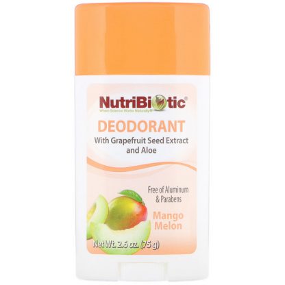 NUTRIBIOTIC, DEODORANT, MANGO MELON, 2.6 OZ / 75g