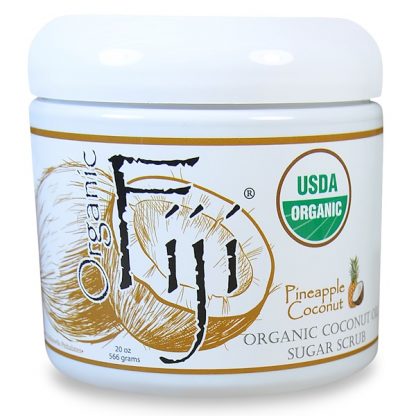 ORGANIC FIJI, ORGANIC SUGAR POLISH, PINEAPPLE COCONUT, 20 OZ / 566g