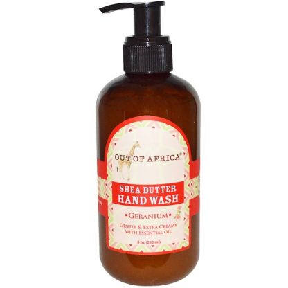 OUT OF AFRICA, SHEA BUTTER HAND WASH, GERANIUM, 8 OZ / 230ml