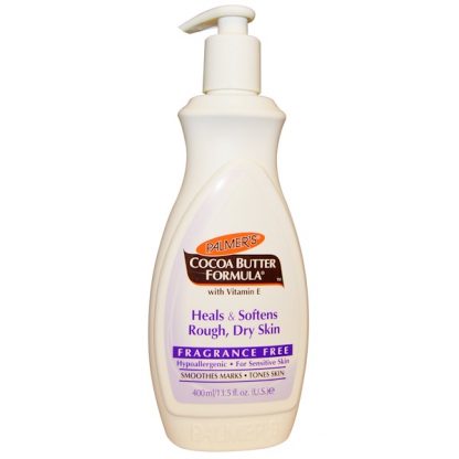 PALMER'S, COCOA BUTTER FORMULA, BODY LOTION, FRAGRANCE FREE, 13.5 FL OZ / 400ml