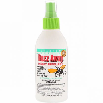 QUANTUM HEALTH, BUZZ AWAY, INSECT REPELLENT, CITRONELLA SPRAY, 6 FL OZ / 180ml