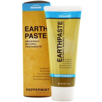 REDMOND TRADING COMPANY, EARTHPASTE, AMAZINGLY NATURAL TOOTHPASTE, PEPPERMINT, 4 OZ / 113g