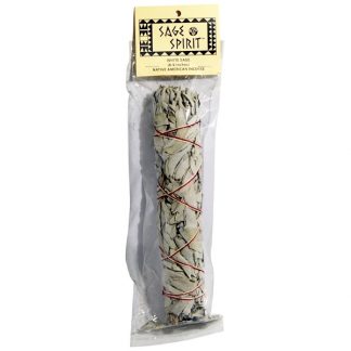 SAGE SPIRIT, NATIVE AMERICAN INCENSE, WHITE SAGE, LARGE (8-9 INCHES), 1 SMUDGE WAND