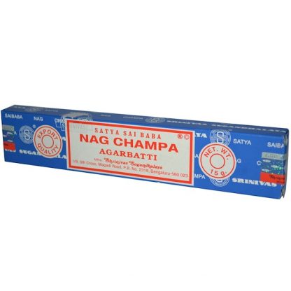 SAI BABA, SATYA, NAG CHAMPA AGARBATTI INCENSE, 10 STICKS, (15g