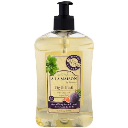 A LA MAISON DE PROVENCE, HAND AND BODY SOAP, FIG AND BASIL, 16.9 FL OZ / 500ml