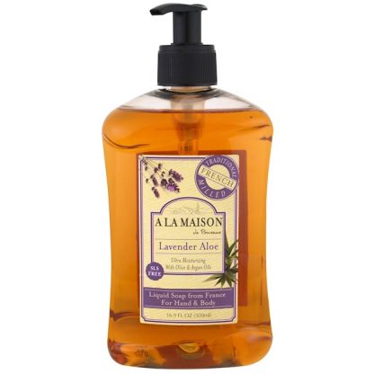 A LA MAISON DE PROVENCE, HAND & BODY SOAP, LAVENDER ALOE, 16.9 FL OZ / 500ml