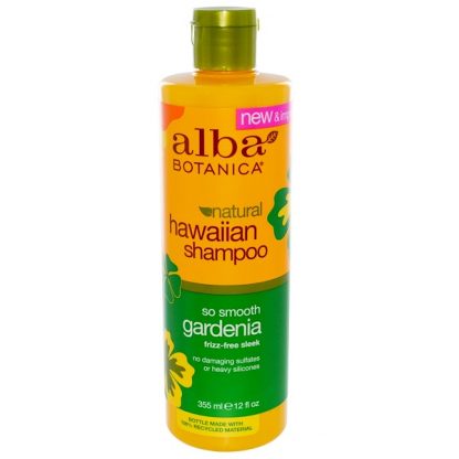 ALBA BOTANICA, NATURAL HAWAIIAN SHAMPOO, SO SMOOTH GARDENIA, 12 FL OZ / 355ml