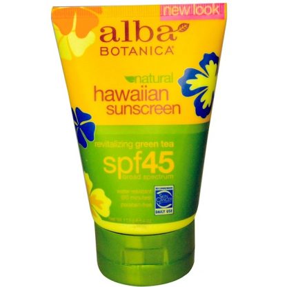 ALBA BOTANICA, NATURAL HAWAIIAN SUNSCREEN, SPF 45, 4 OZ / 113g