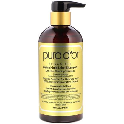 PURA D'OR, ANTI-HAIR THINNING SHAMPOO, 16 FL OZ / 473ml