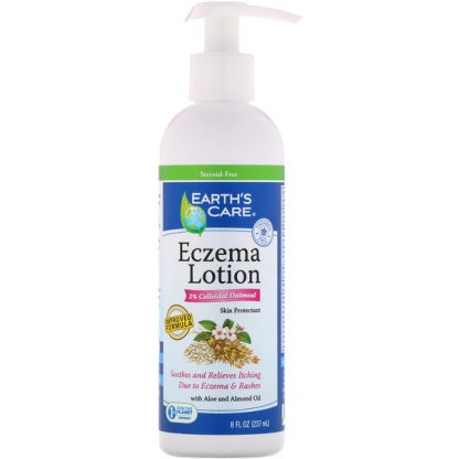 EARTH'S CARE, ECZEMA LOTION, 2% COLLOIDAL OATMEAL, 8 FL OZ / 237ml