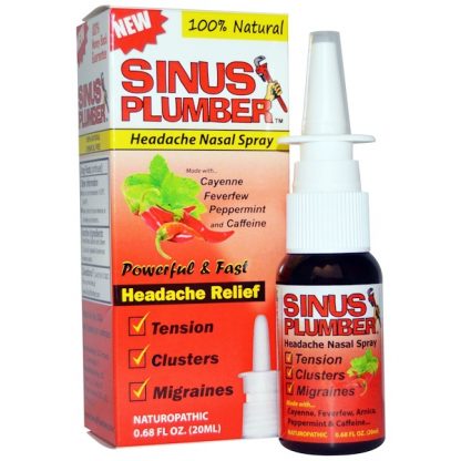 GREENSATIONS, SINUS PLUMBER, HEADACHE NASAL SPRAY, 0.68 FL OZ