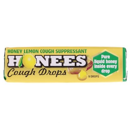 HONEES, HONEY LEMON COUGH DROPS , 9 DROPS