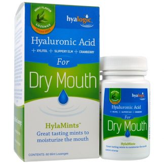HYALOGIC LLC, HYALURONIC ACID FOR DRY MOUTH, HYLAMINTS, 60 MINT LOZENGES