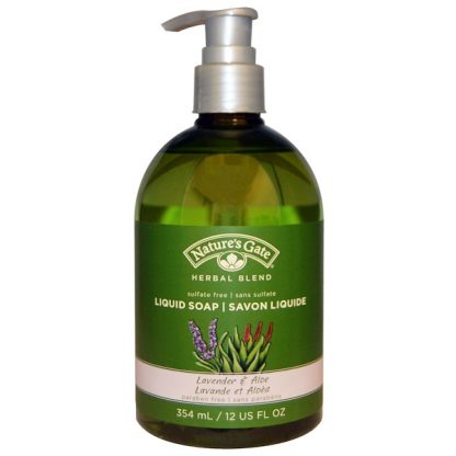 NATURE'S GATE, HERBAL BLEND, LIQUID SOAP, LAVENDER & ALOE, 12 FL OZ / 354ml