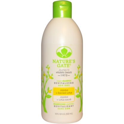 NATURE'S GATE, SHAMPOO, REVITALIZING, VEGAN, JOJOBA + SACRED LOTUS, 18 FL OZ / 532ml