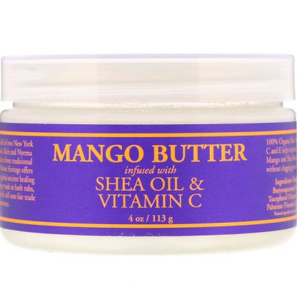 NUBIAN HERITAGE, MANGO BUTTER INFUSED WITH SHEA OIL & VITAMIN C, 4 OZ / 113g