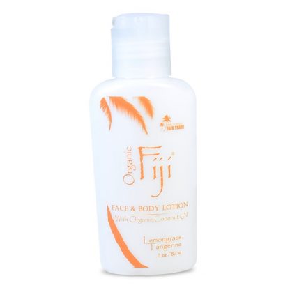 ORGANIC FIJI, NOURISHING LOTION WITH ORGANIC COCONUT OIL, LEMONGRASS TANGERINE, 3 OZ / 89ml