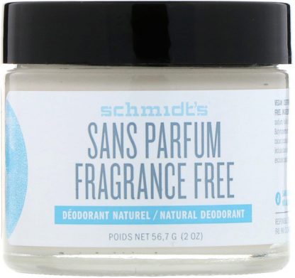 SCHMIDT'S NATURALS, NATURAL DEODORANT, FRAGRANCE-FREE, 2 OZ / 56.7g