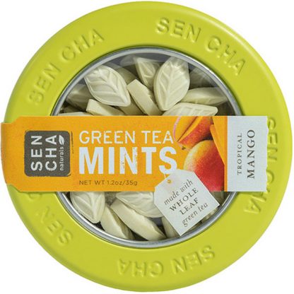 SENCHA NATURALS, GREEN TEA MINTS, TROPICAL MANGO, 1.2 OZ / 35g