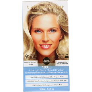 TINTS OF NATURE, PERMANENT HAIR COLOR, EXTRA LIGHT BLONDE, 10XL, 4.4 FL OZ / 130ml