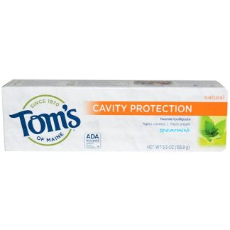 TOM'S OF MAINE, CAVITY PROTECTION FLUORIDE TOOTHPASTE, SPEARMINT, 5.5 OZ / 155.9g