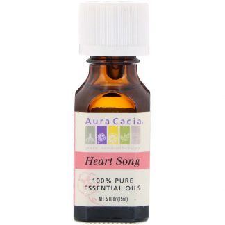 AURA CACIA, 100% PURE ESSENTIAL OILS, HEART SONG, .5 FL OZ / 15ml