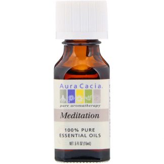 AURA CACIA, 100% PURE ESSENTIAL OILS, MEDITATION, 0.5 FL OZ / 15ml