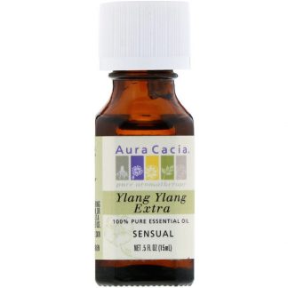 AURA CACIA, 100% PURE ESSENTIAL OIL, YLANG YLANG EXTRA, .5 FL OZ / 15ml