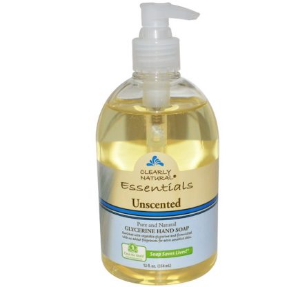 CLEARLY NATURAL, ESSENTIALS, GLYCERINE HAND SOAP, UNSCENTED, 12 FL OZ / 354ml