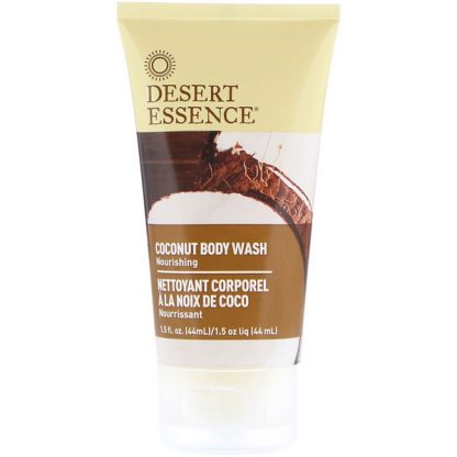 DESERT ESSENCE, TRAVEL SIZE, COCONUT BODY WASH, 1.5 FL OZ / 44ml