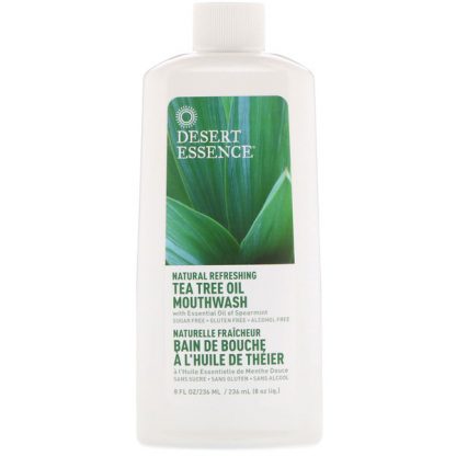 DESERT ESSENCE, TEA TREE OIL MOUTHWASH, NATURAL REFRESHING, 8 FL OZ / 236ml