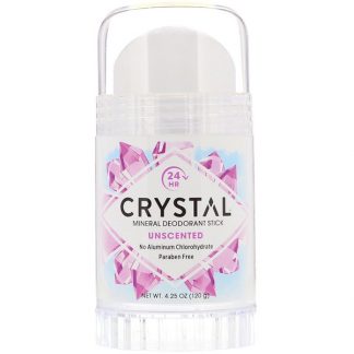 CRYSTAL BODY DEODORANT, MINERAL DEODORANT STICK, UNSCENTED, 4.25 OZ / 120g