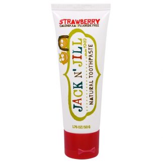 JACK N' JILL, NATURAL TOOTHPASTE, STRAWBERRY, 1.76 OZ / 50g