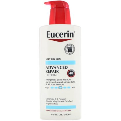 EUCERIN, ADVANCED REPAIR LOTION, FRAGRANCE FREE, 16.9 FL OZ / 500ml