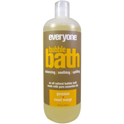 EVERYONE, BUBBLE BATH, GERANIUM + SWEET ORANGE, 20.3 FL OZ / 600ml