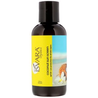 ISVARA ORGANICS, COCONUT SUN SCREEN, SPF 30, 5.5 FL OZ / 162ml