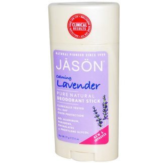 JASON NATURAL, PURE NATURAL DEODORANT STICK, CALMING LAVENDER, 2.5 OZ / 71g