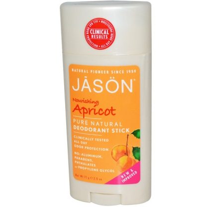 JASON NATURAL, DEODORANT STICK, NOURISHING APRICOT, 2.5 OZ / 71g