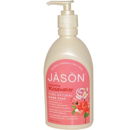 JASON NATURAL, HAND SOAP, INVIGORATING ROSEWATER, 16 FL OZ / 473ml