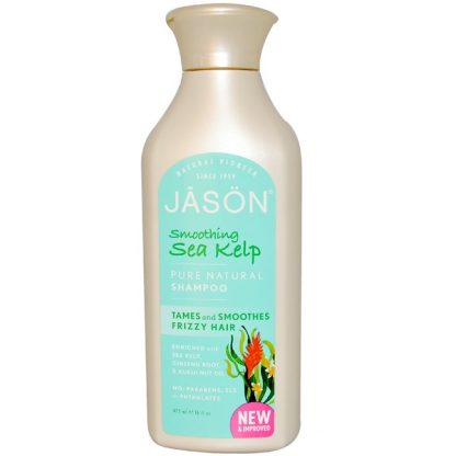 JASON NATURAL, PURE NATURAL SHAMPOO, SMOOTHING SEA KELP, 16 FL OZ / 473ml