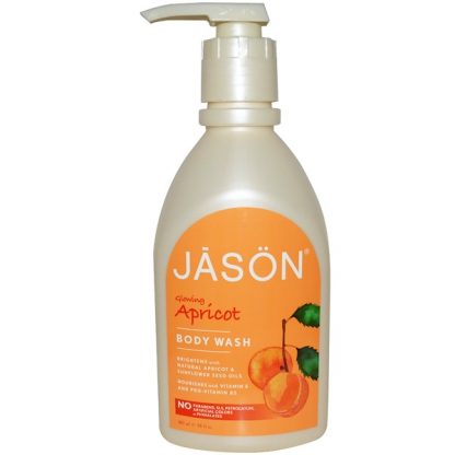 JASON NATURAL, BODY WASH, GLOWING APRICOT, 30 FL OZ / 887ml