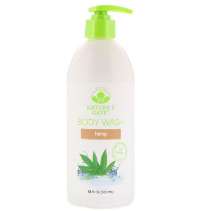 NATURE'S GATE, BODY WASH, HEMP, 18 FL OZ / 532ml