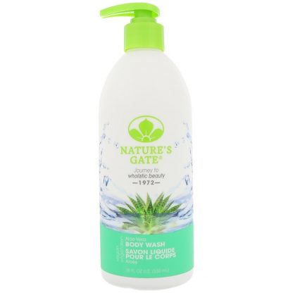 NATURE'S GATE, ALOE VERA BODY WASH, 18 FL OZ / 532ml