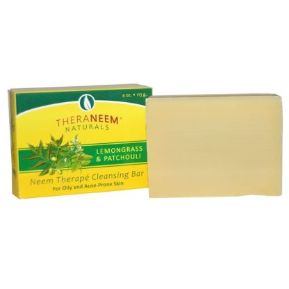 ORGANIX SOUTH, THERANEEM NATURALS, NEEM THERAP? CLEANSING BAR, LEMONGRASS & PATCHOULI, 4 OZ / 113g