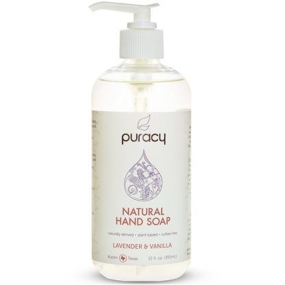 PURACY, NATURAL HAND SOAP, LAVENDER & VANILLA, 12 FL OZ / 355ml