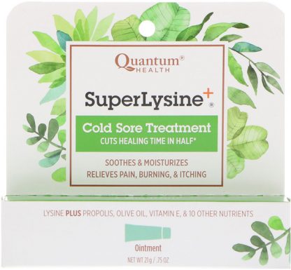 QUANTUM HEALTH, SUPER LYSINE+, COLD SORE TREATMENT, .75 OZ / 21g