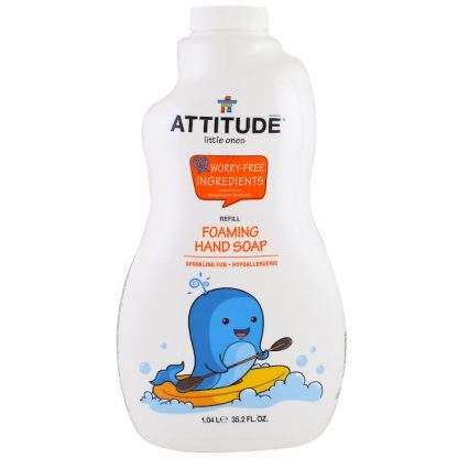 ATTITUDE, LITTLE ONES, FOAMING HAND SOAP, REFILL, 35.2 FL OZ / 1.04 L)