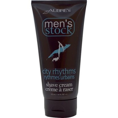 AUBREY ORGANICS, MEN'S STOCK, SHAVE CREAM, CITY RHYTHMS, 6 FL OZ / 177ml